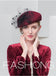 100% Wool Floral Beret Hat With Veil Women's Fascinators Hat - - Luxury Accessories by WAAMII