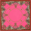 130*130CM 100% Twill Silk Large Square Scarf Leopard Chain Print Head Scarves Wraps - Rose - Luxury Accessories by WAAMII