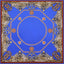 130*130CM 100% Twill Silk Large Square Scarf Leopard Chain Print Head Scarves Wraps - Blue - Luxury Accessories by WAAMII