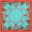 130*130CM 100% Twill Silk Large Square Scarf Leopard Chain Print Head Scarves Wraps - Sky Blue - Luxury Accessories by WAAMII