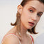 1PC of Crystal Gold-tone Waterfall Clip-on Long Earrings - - Luxury Jewelry by WAAMII