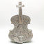 3D Sparkling Violin Shape Crystal Rhinestone Clutch - Silver - Luxury bags by WAAMII