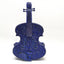 3D Sparkling Violin Shape Crystal Rhinestone Clutch bags WAAMII Blue  