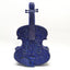 3D Sparkling Violin Shape Crystal Rhinestone Clutch - Blue - Luxury bags by WAAMII