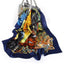 90*90CM 100% Real Silk Square Scarf Van Gogh Classic Oil Paiting Scarf Starry Night and More - blue cafe - Luxury Accessories by WAAMII