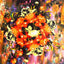 90*90CM 100% Real Silk Square Scarf Van Gogh Classic Oil Paiting Scarf Starry Night and More - Cross country flower - Luxury Accessories by WAAMII