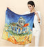 90*90CM 100% Real Silk Square Scarf Van Gogh Classic Oil Paiting Scarf Starry Night and More - - Luxury Accessories by WAAMII