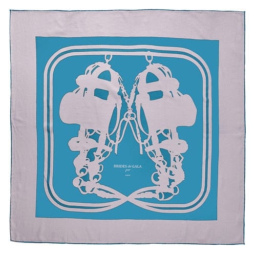 90x90cm Leopard Print Square Silk Scarves Twilly Scarf-Mutiple Patterns - 2 Dogg Blue - Luxury Accessories by WAAMII
