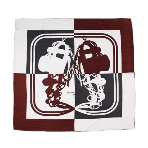 90x90cm Leopard Print Square Silk Scarves Twilly Scarf-Mutiple Patterns Accessories WAAMII Doublue Dog Brown