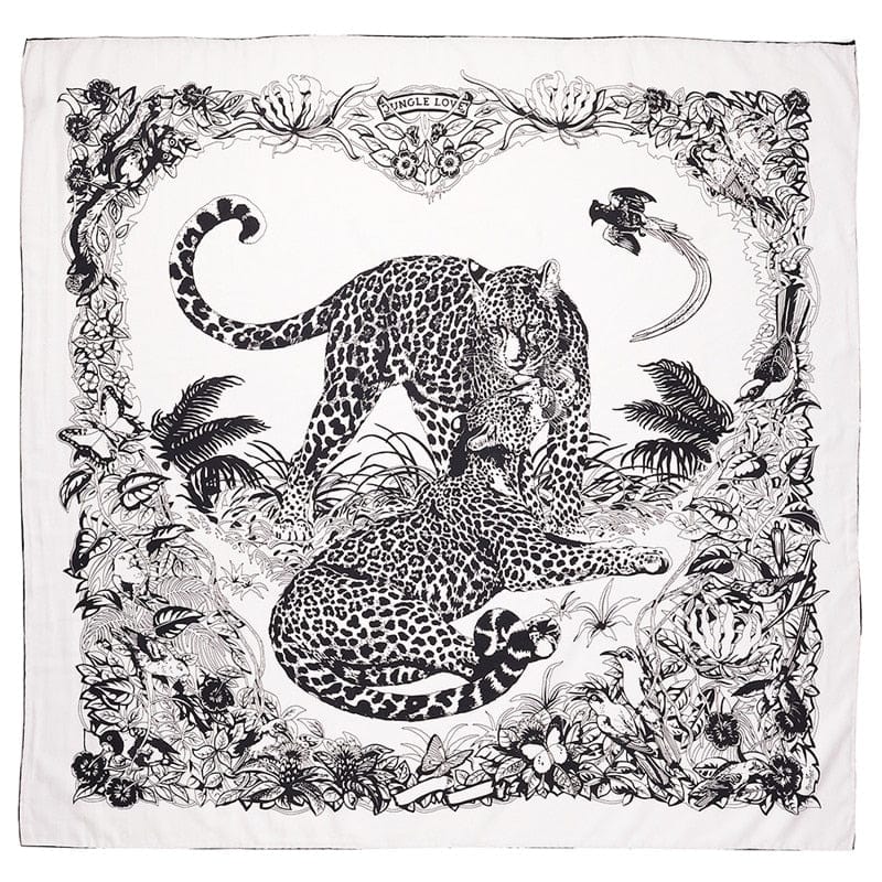 90x90cm Leopard Print Square Silk Scarves Twilly Scarf-Mutiple Patterns - - Luxury Accessories by WAAMII