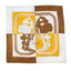 90x90cm Leopard Print Square Silk Scarves Twilly Scarf-Mutiple Patterns - Doublue Dog Orange - Luxury Accessories by WAAMII