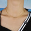 925 Sterling Silver Gold Plated Link Chain Necklace - 41 cm Gold-color - Luxury Jewelry by WAAMII