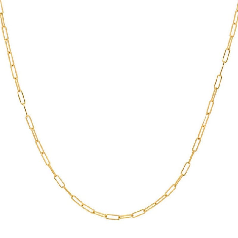 925 Sterling Silver Gold Plated Link Chain Necklace - - Luxury Jewelry by WAAMII