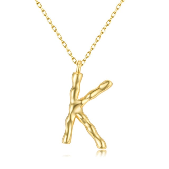 925 Sterling Silver Personalized Name Necklace Customized Your Name Jewelry - K - Luxury Jewelry by WAAMII