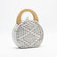 Anita Hand Woven Circular Top-Handle Straw Beach Bag Crossbody - - Luxury bags by WAAMII