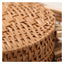 Anita Hand Woven Circular Top-Handle Straw Beach Bag Crossbody - - Luxury bags by WAAMII