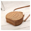 Anita Hand Woven Circular Top-Handle Straw Beach Bag Crossbody - - Luxury bags by WAAMII