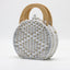 Anita Hand Woven Circular Top-Handle Straw Beach Bag Crossbody - - Luxury bags by WAAMII