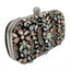 Apricot Blue Tone Diamante Beaded Clutch Bag Ladies Purse - - Luxury bags by WAAMII