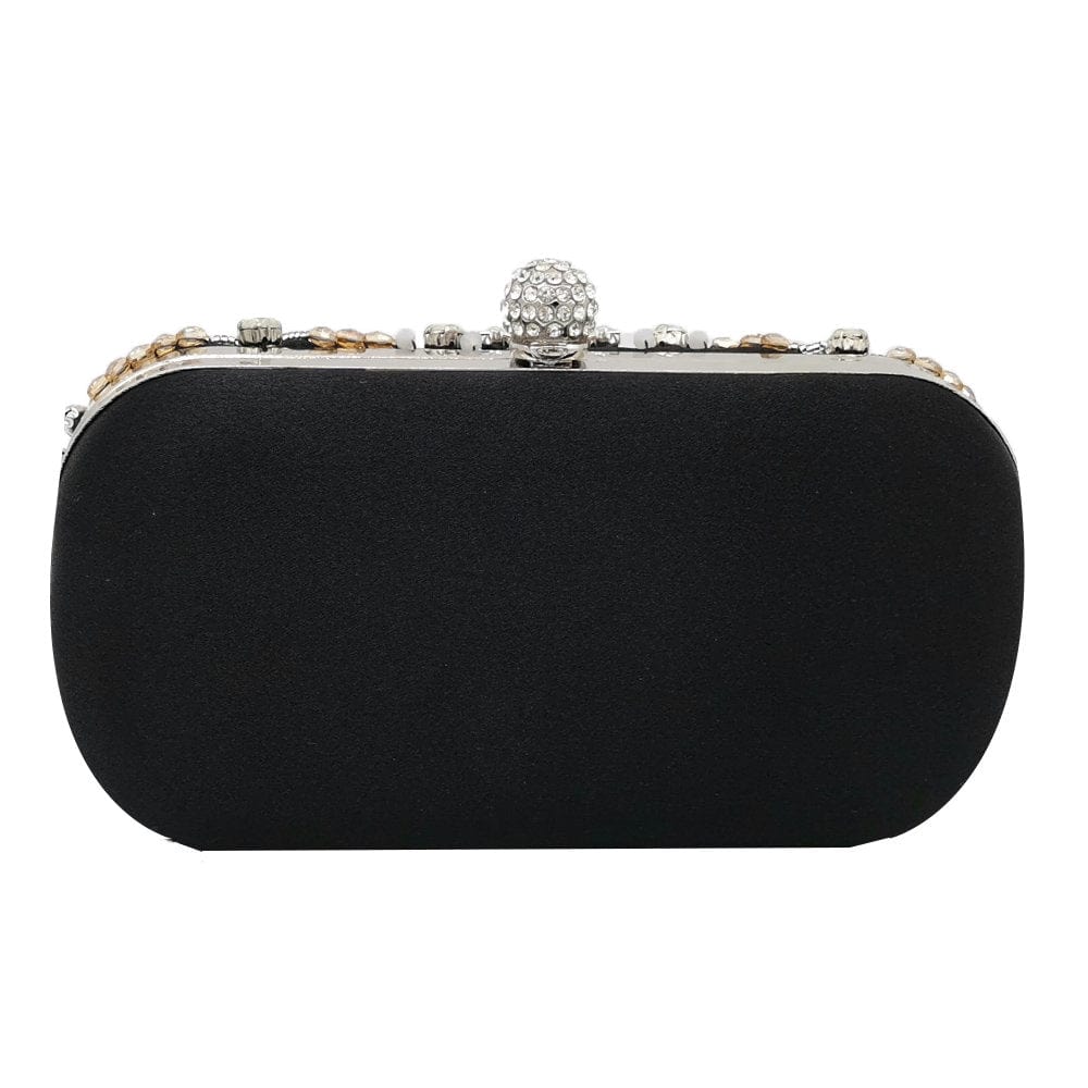 Apricot Blue Tone Diamante Beaded Clutch Bag Ladies Purse - - Luxury bags by WAAMII