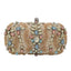 Apricot Blue Tone Diamante Beaded Clutch Bag Ladies Purse