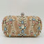Apricot Blue Tone Diamante Beaded Clutch Bag Ladies Purse - Beige Beaded Purse Small Clutch - Luxury bags by WAAMII