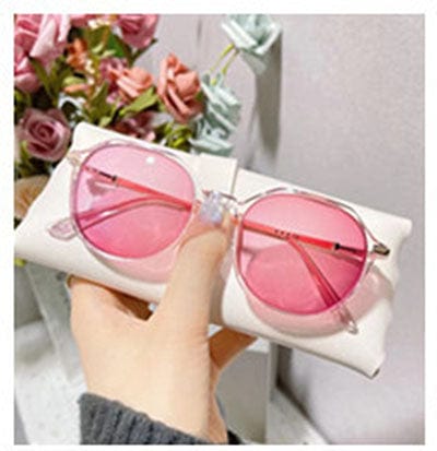 Aspheric Blokz Photochromic Transition Prescription Sunglasses 1.56 1.61 1.67 1.74 UV Protection - Pink 1.56 Aspheric Photochromic Trasition Lenses - Luxury Accessories by WAAMII