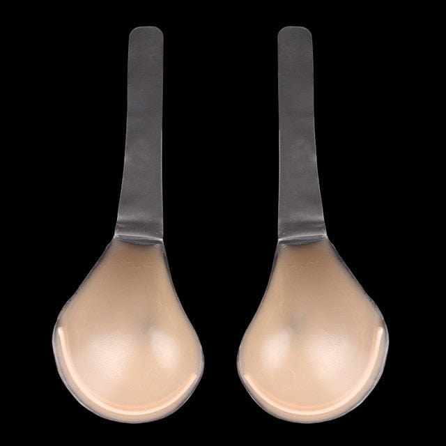 Backless Stick On Push Up Bra Strapless Self Adhensive Bra For Big Busts-Reusable - Classic/Beige B - Luxury Accessories by WAAMII