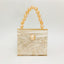 Bead Top Handle Jade Green Acrylic Box Clutch - - Luxury bags by WAAMII