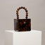 Bead Top Handle Jade Green Acrylic Box Clutch - - Luxury bags by WAAMII