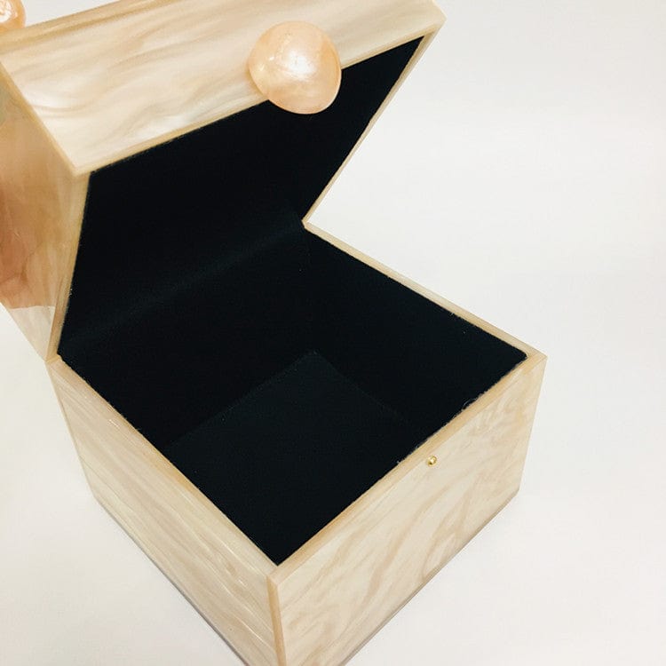 Bead Top Handle Jade Green Acrylic Box Clutch - - Luxury bags by WAAMII