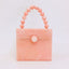 Bead Top Handle Jade Green Acrylic Box Clutch bags WAAMII Pink W12cm×H11cm×D13cm