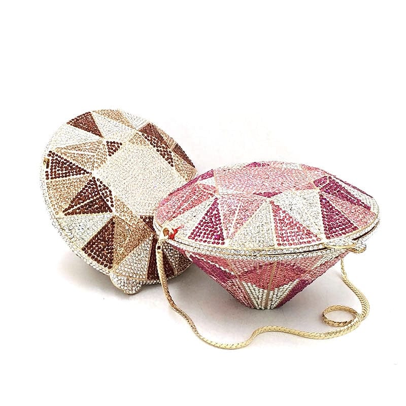Big Diamond Crystal CZ Clutch Bridal Wedding Evening Bag - - Luxury bags by WAAMII
