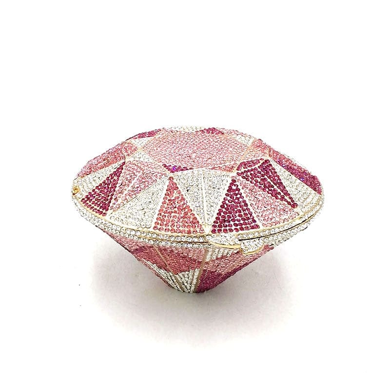 Big Diamond Crystal CZ Clutch Bridal Wedding Evening Bag - - Luxury bags by WAAMII