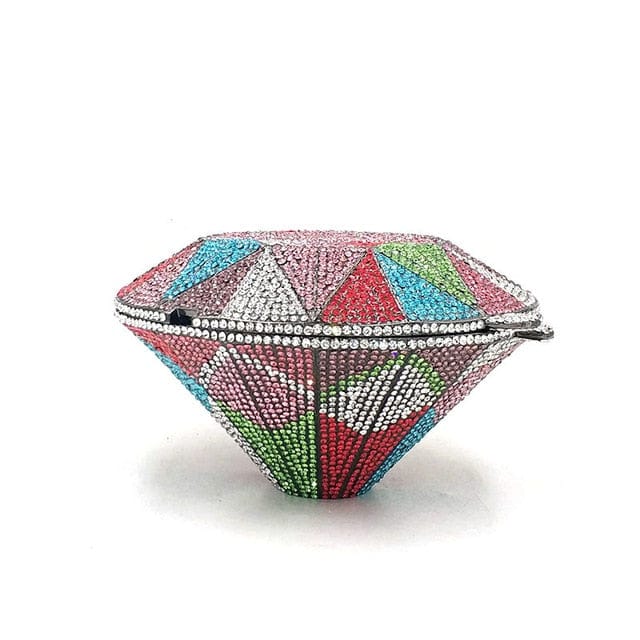 Big Diamond Crystal CZ Clutch Bridal Wedding Evening Bag bags WAAMII Color 2