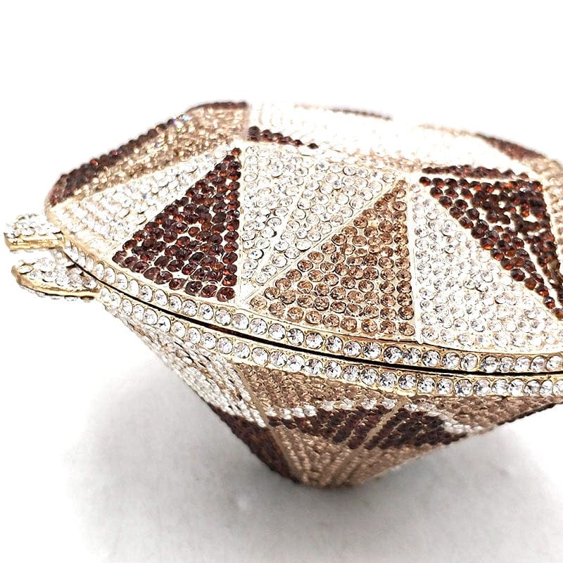 Big Diamond Crystal CZ Clutch Bridal Wedding Evening Bag - - Luxury bags by WAAMII