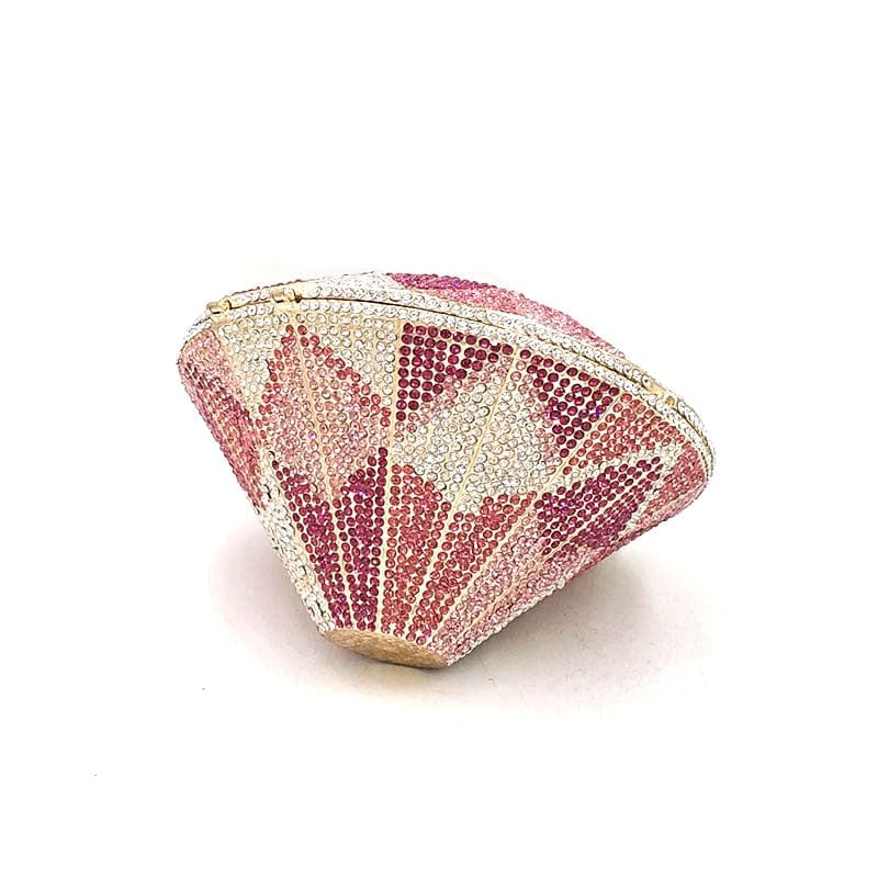 Big Diamond Crystal CZ Clutch Bridal Wedding Evening Bag bags WAAMII