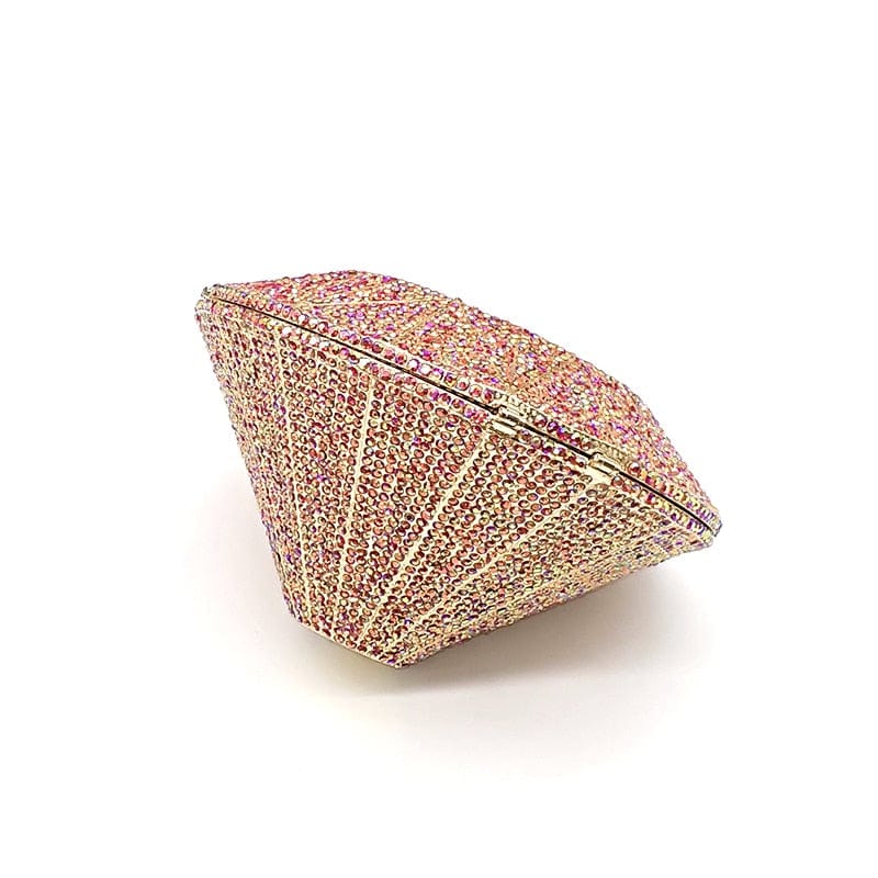Big Diamond Crystal CZ Clutch Bridal Wedding Evening Bag - - Luxury bags by WAAMII