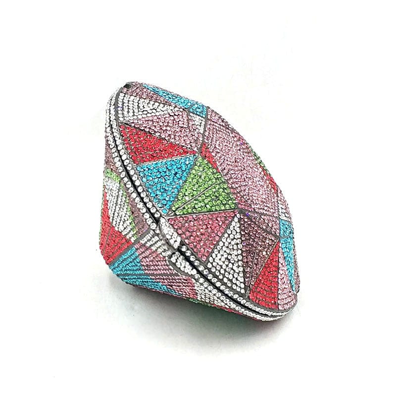 Big Diamond Crystal CZ Clutch Bridal Wedding Evening Bag - - Luxury bags by WAAMII