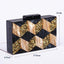 Black-gold Tone Pearlescent Glitter Striped Acrylic Clutch Evening Bag - - Luxury bags by WAAMII