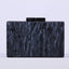 Black-gold Tone Pearlescent Glitter Striped Acrylic Clutch Evening Bag - - Luxury bags by WAAMII
