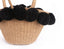 Black White Hairball Straw Bag Women Basket Summer Beach Bag - - Luxury bags by WAAMII