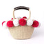 Black White Hairball Straw Bag Women Basket Summer Beach Bag - beige - Luxury bags by WAAMII