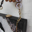 Black White Tone Pearlescent Glitter Marble Effect Acrylic Clutch - - Luxury bags by WAAMII