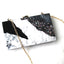Black White Tone Pearlescent Glitter Marble Effect Acrylic Clutch - - Luxury bags by WAAMII
