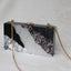 Black White Tone Pearlescent Glitter Marble Effect Acrylic Clutch - - Luxury bags by WAAMII