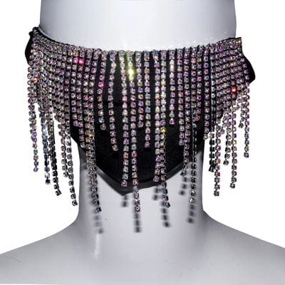 Bling Rhinestone Tassel Face Mask 2 Styles-Z97 - Rainbow Style 2 - Luxury Accessories by WAAMII