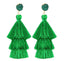 Bohemian Stone Tassel Drop Dangle Earrings - R1 - Luxury Jewelry by WAAMII