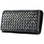 Braided Top Grain Genuine Leather Purse Wallet For Women - black - Luxury bags by WAAMII