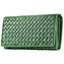 Braided Top Grain Genuine Leather Purse Wallet For Women - green - Luxury bags by WAAMII